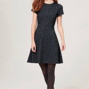 Loft Leopard Print Grey and Black Dress! Small/0 (fits larger than zero).